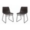 Flash Furniture 18" Dark Gray LeatherSoft Dining Chairs, 2PK ET-ER18345-18-GY-BK-GG - alternate 2
